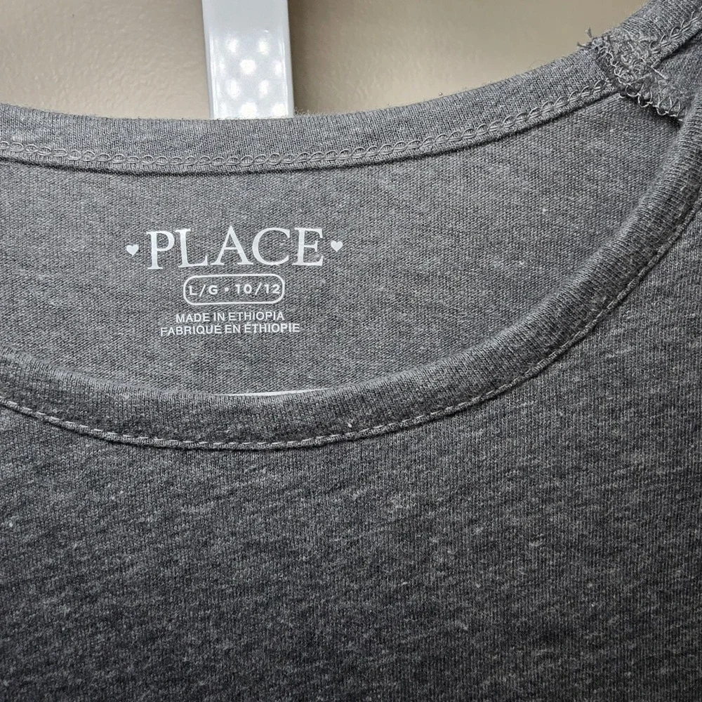 The Children's Place Gray Long Sleeve Top Kids L 10/12 Casual‎ Shirt